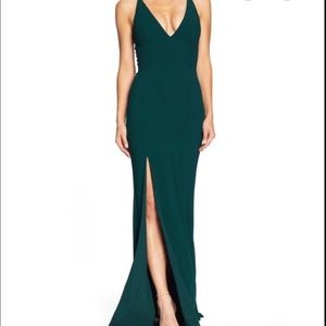 Iris Slit Crepe Gown - DRESS THE POPULATION